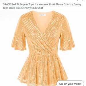 Beautiful sequin top worn once, size XL.